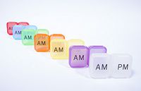 AP-204 Daily Pill Organizer Pack of 12 (Clear)