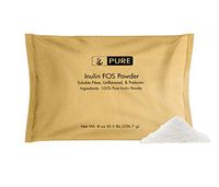 100% Pure Inulin FOS Powder, 8 oz, 2600 mg Serving, Unflavored, Made from Jerusalem Artichoke, Non-GMO, Gluten-Free, Vegan, No Fillers, Made in USA, Lab-Tested, Eco-Friendly Packaging