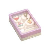 Plastic Material Fashion Exquisitely Designed Delicate Portable Best Selling Invisible Glasses Case,Purple