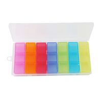 Dolland Weekly Pill Organizer, Three-Times-a-Day, Morning Afternoon Night Medication Reminder Pill Box