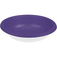 Club Pack of 200 Purple and White Disposable Paper Party Banquet Dinner Bowls 20 oz