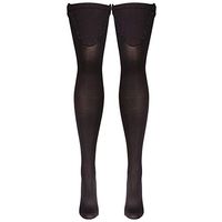 Truform Anti-Embolism 18 mmHg Thigh High Stockings Black, Small, 2 Count