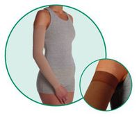 Arm Sleeve Long with Silicone Border, Beige, Size 4, Large, Compression 20-30 mmHg, Model 2001