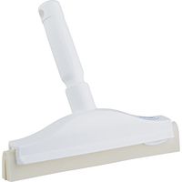 Vikan 77515 Foam Rubber Polypropylene Frame Bench Fixed Head Squeegee, 10", White