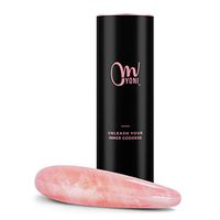 OMYONI 100% Natural Rose Quartz Crystal Massage Wand - Handmade Pleasure Wand 7 inches, Personal Therapy Positive Energy Ultra Smooth Gemstone Massage Stick
