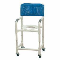 Standard Deluxe Adjustable Height Shower Chair Casters: Heavy Duty Threaded Stem Casters, Color: Royal Blue