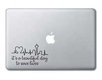 Derek Shepherd Quote It's a Beautiful Day Printed Clear Vinyl Decal Sticker Compatible with Apple MacBook Pro Air 11" 12" 13" 15" All Years Laptop Trackpad Keyboard (13" MacBook (All Models))