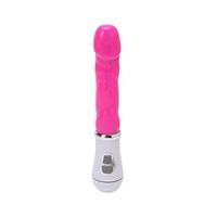 Realistic Portable Massager 8 Frequency Soft and Flexible Silicone Material Vibrantor for Women Neck Back Shoulder, Sports Recovery - Hot Pink