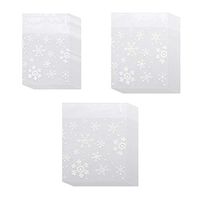 PH PandaHall 280pcs 3 Sizes Clear Cellophane Treat Bags Resealable Snowflake Cookie Bakery Candy Gift Bags Goodies Bags with Self Adhesive Seal for Party