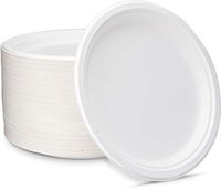 Enviroware White Bagasse Plates (125 Count, 10 Inch) | Compostable Plates Made From 100% Natural Sugarcane Fiber | Heavy Duty, Leak-Proof, Environmental Friendly, Biodegradable, Sustainable Eco Plates