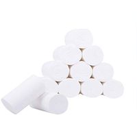 LOOKAA 12pcs Rolls Double Toilet Paper Tissue 4 Layer Thickened Household Paper Soft White Toilet Paper Rolls (12 Packs White, 12 Packs)