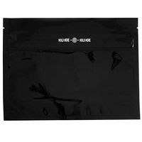 Caviar Locker HNP - Mylar Smell Proof Child Resistant Barrier Exit Bags - Resealable Zipper - 100 Bags (Medium, Black)