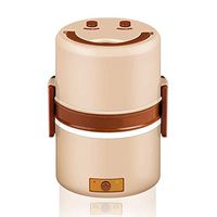 Home big wrist Bento Box Electric Lunch Box Can Be Plugged Electric Heating Insulation Belt Cooking Rice Hot Rice Artifact Steaming Rice Office Worker 1.5L Brown Decorative hotel retro soup bowl