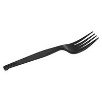 Dixie 6.31" Medium-Weight Polystyrene Plastic Fork by GP PRO (Georgia-Pacific), Black, FM517, (Case of 1,000)