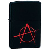 Zippo 2 Pack of Black Matte, Anarchy