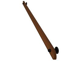 XU FNEG Wall Mounted Industrial Soild Wood Handrail Staircase, Safety Hand Rail Support with 2 Wrought Iron Bracket, Handrail Interior for Stairs, Railing (Size : 50CM)