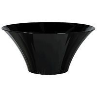 Amscan 437882.1 Large Plastic Flared Bowl Tableware Party Supply, Black
