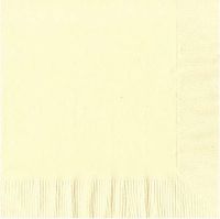 200 Ivory Luncheon / Dinner Napkins Plain Solid Color
