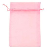 ATCG 100pcs 4x6 Inches Drawstring Organza Pouches Wedding Party Jewelry Favor Gift Candy Bags (LIGHT PINK)