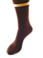 Classic UPS Socks 5 Pack Cushion Brown Work,Dress Crew Socks With Yellow Stripe size(7-13)