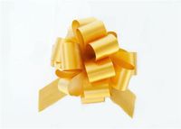 5" Pull String Bow Gold Gift Wrap Favor Decoration (10 Pieces)