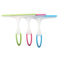 Furlinic Shower Squeegees for Window,Rubber Blades for Water,Dust and Foam-Red,Blue,Green Handle Each One.