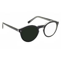 12X / +48 Diopter Magnifying Reading Glasses: Left Eye - Black