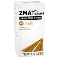 True Athlete ZMA with Theanine Combination of Zinc Magnesium to Help Increase Muscle Strength Power, NSF Certified for Sport (180 Capsules)