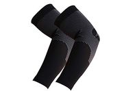 OrthoSleeve AS6 Arm Sleeve/Brace (1 Pair) Supports arm Muscles and tendons & Protects Against Sun Damage (Black, Large)