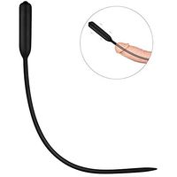 10 Speeds Super Long Silicone V-íbráting Péniś Plug Uřêthřal V-íbrátor Male Therapeutic Massage Uřêthřal Sounds Cˉatheter Dilators (Black) Amumu-SC