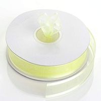 Tableclothsfactory 7/8" Satin Edge Organza-Yellow