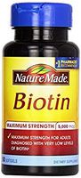Nature Made Biotin Softgel, 5000 Mcg, 50 Count (Packaging May Vary) (Pack of 4)