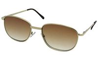 Medium Size Entire Lens Reading Sunglasses R73 (Gold Frame Brown Lenses, 3.50)