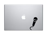 Music Icon - Microphone #1 Audio Recording Podcast Art - 5" Black Vinyl Decal Sticker Car Macbook Laptop