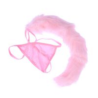 BESTOYARD Sexy Briefs Creative Tail Funny Underwear Beautiful Briefs for Woman Lady (Pink)