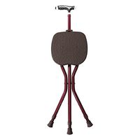 Crutches Canes Multifunctional Aluminum Alloy Elderly Walker Cane Stool Walking Stick Chair (Color : Wine red)