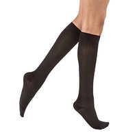 JOBST soSoft Knee High Closed Toe Ribbed Brocade Compression Stockings,, Breathable, Extra Soft Legware for Tired and Heavy Legs, Compression Class- 8-15