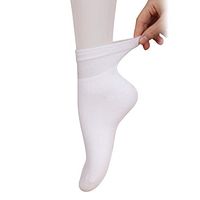 Jorbasado Men's Bamboo Diabetic Ankle Socks with Non-Binding Top and Seamless Toe,6 Pairs L Size(10-13)