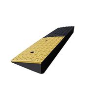 Low Slope Car Uphill Pad, Durable Rubber Non-Slip Triangle Pad, Business Supermarket Cafe Contain Ramp Slope Mat 4cm/7cm (Color: Black+Yellow) (Size : 97.5247CM)