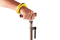 ErgoBracelet Universal Strap/Bracelet That Attaches to Walking Canes & Other Mobility Devices, Comfort Wrist Strap Bracelet That Attaches to 99% of Canes- Color Yellow
