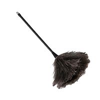 BESTOMZ Feather Duster Ostrich Duster with Long Plastic Handle Cleaning Brush Tool (15.4 x 5.5 inch)