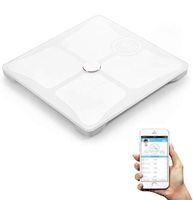 Yzpyd Wjq Bluetooth Body Fat Scale LED Display, Auto On/Off, Tempered Glass Surface for Body Fat, BMI, Muscle Mass, Water Weight, and Bone Mass and Calorie