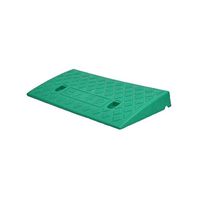 Plastic Ramp Pad, Portable Non-Slip Wheelchair Road Pad 5cm Outdoor Door Sill Bicycle Scooter Road Edge Pad (Size: 49 22 5cm) (Color : Green)