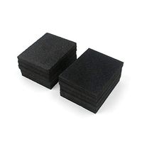 FarBoat 10Pcs Nano Sponge Cleaner Stainless Steel Cleaner Cleaning Sponge Reusable Wipe Kid & Pet Safe(Black, 125×100×12mm/4.9"×3.9"×0.5")