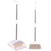 WDX- Broom combination household living room sweeping floor cleaning kitchen cleaning tools broom 簸箕 set combination thickening broom soft hair non-stick hair artifact Household (Color : A)