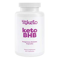Kiss My Keto BHB Exogenous Ketones Keto Supplement — BHB Keto Capsules [800 mg], 1 Month Supply | Exogenous Ketone Base BHB Salts for Ketogenic Diets, Supports Ketosis (60 Capsules)