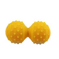 discountstore145 Bumped Peanut Ball Yoga Massager Trigger Point Body Foot Muscle Stress Reliever Massager Ball Yellow