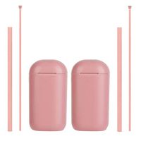 RGTOPONE Collapsible Straw Recyclable Foldable Silicone Straws with Case Cleaning Wire Travel Home Party