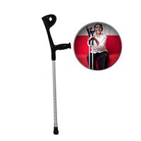 Forearm Crutches- Lightweight Arm Cuff Crutch - Adjustable, Ergonomic, Tall Adults - Comfortable on Wrist - Molded, Non Skid Replaceable Rubber Tips,Black