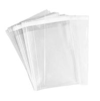 9" x 12" 100 Clear Cello Bags Adhesive 1.4 mils Self Sealing OPP Plastic Gift Bags for Clothing T-Shirt Storage Envelope Gift Cellophane Wrap with Knurling Edges